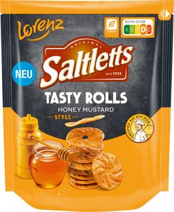 Saltletts Tasty Rolls Honey Mustard 130g