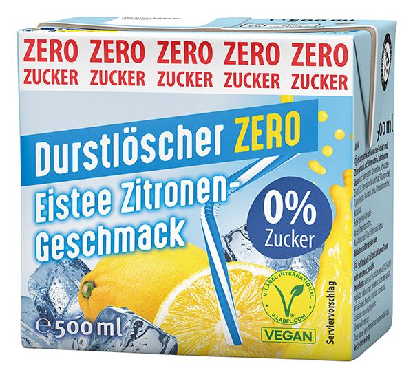 Durstlöscher Eistee Zitrone Zero 500ml