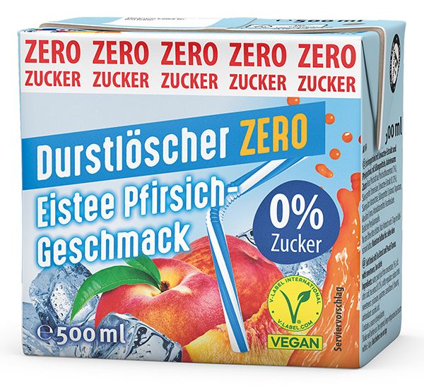Durstlöscher Eistee Pfirsich Zero 500ml