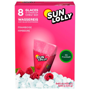 Sun Lolly Wassereis Himbeere 8 x 60 ml