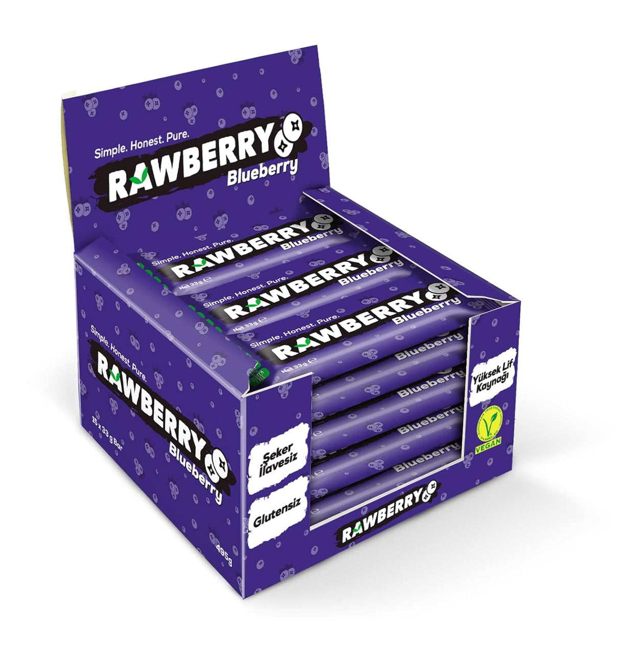 RAWBERRY Blaubeere 33g Fruchtriegel
