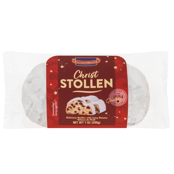 KuchenMeister Christ Stollen mit Rosinen 200g