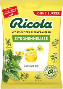 Ricola Kräuterbonbon Zitronenmelisse ohne Zucker 75g