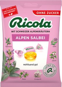 Ricola  Kräuterbonbon Alpen Salbei ohne Zucker 75g