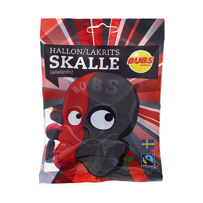 Bubs Skulls Raspberry Liquorice 90g