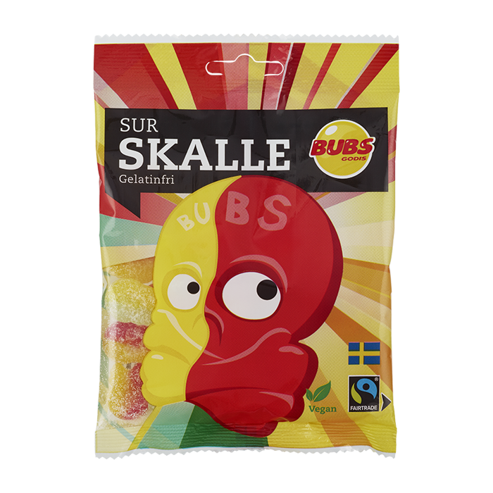 Bubs Sur Skalle Skulls Sour Fruity 90g