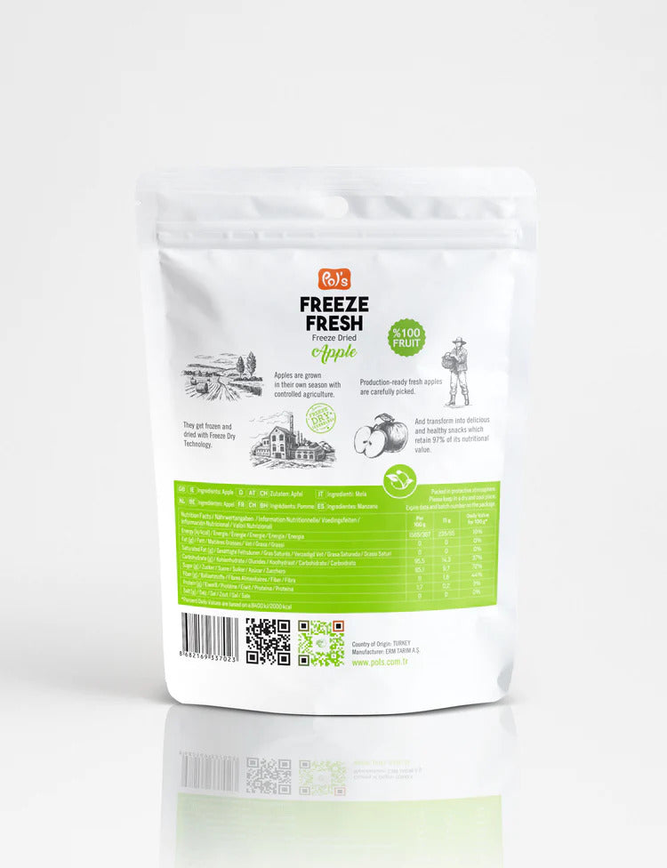 POL'S FREEZE FRESH Gefriergetrocknete Äpfel Fruchtchips 15g