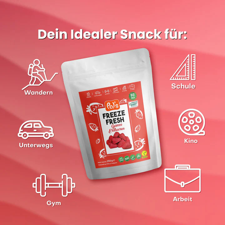 Gefriergetrocknete Erdbeeren 250g 'BigPack' POL´S FREEZE FRESH