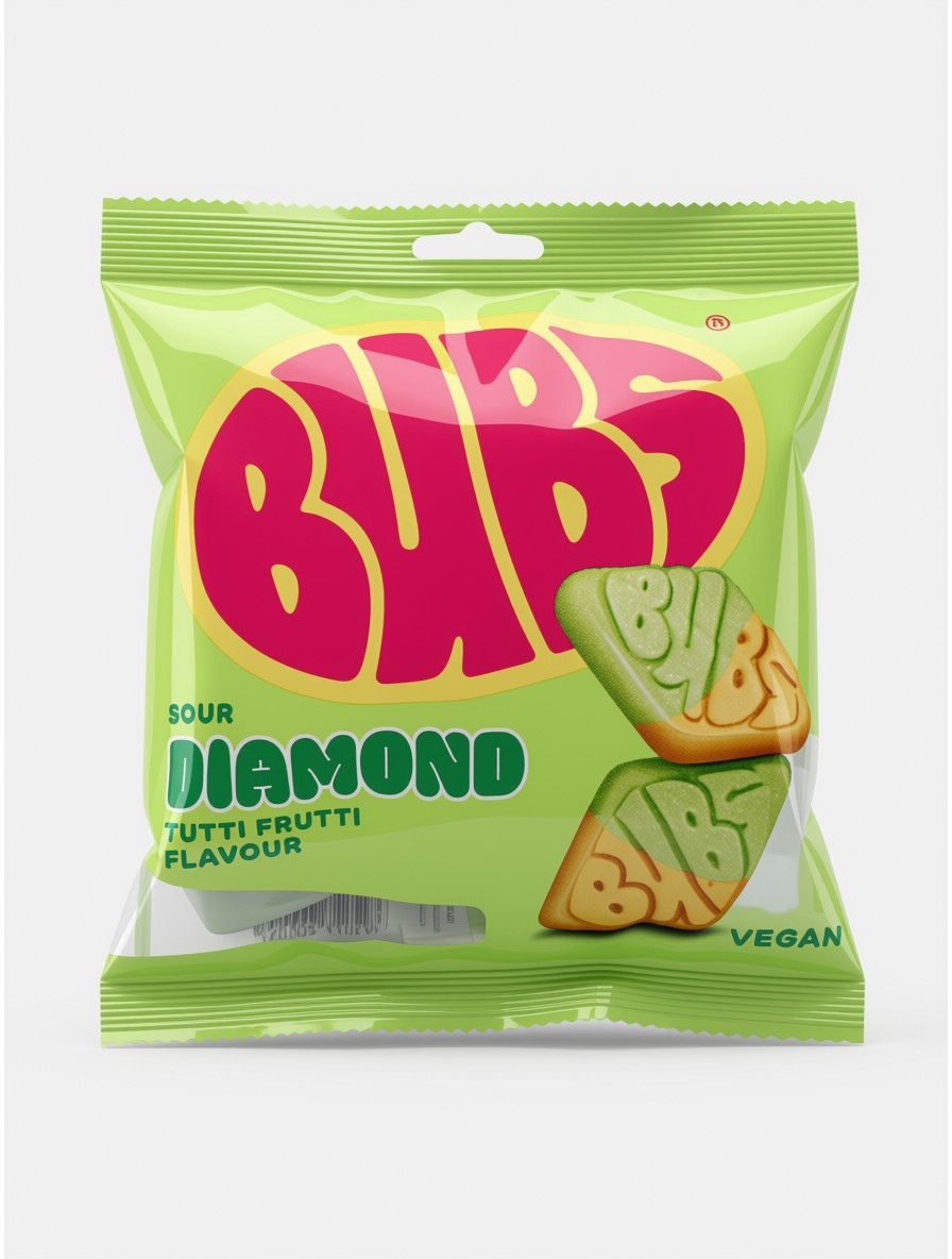 Bubs Sour Diamond Tutti Frutti 155g
