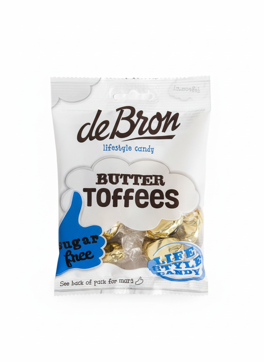 De Bron Butter Toffees Sugarfree 70g