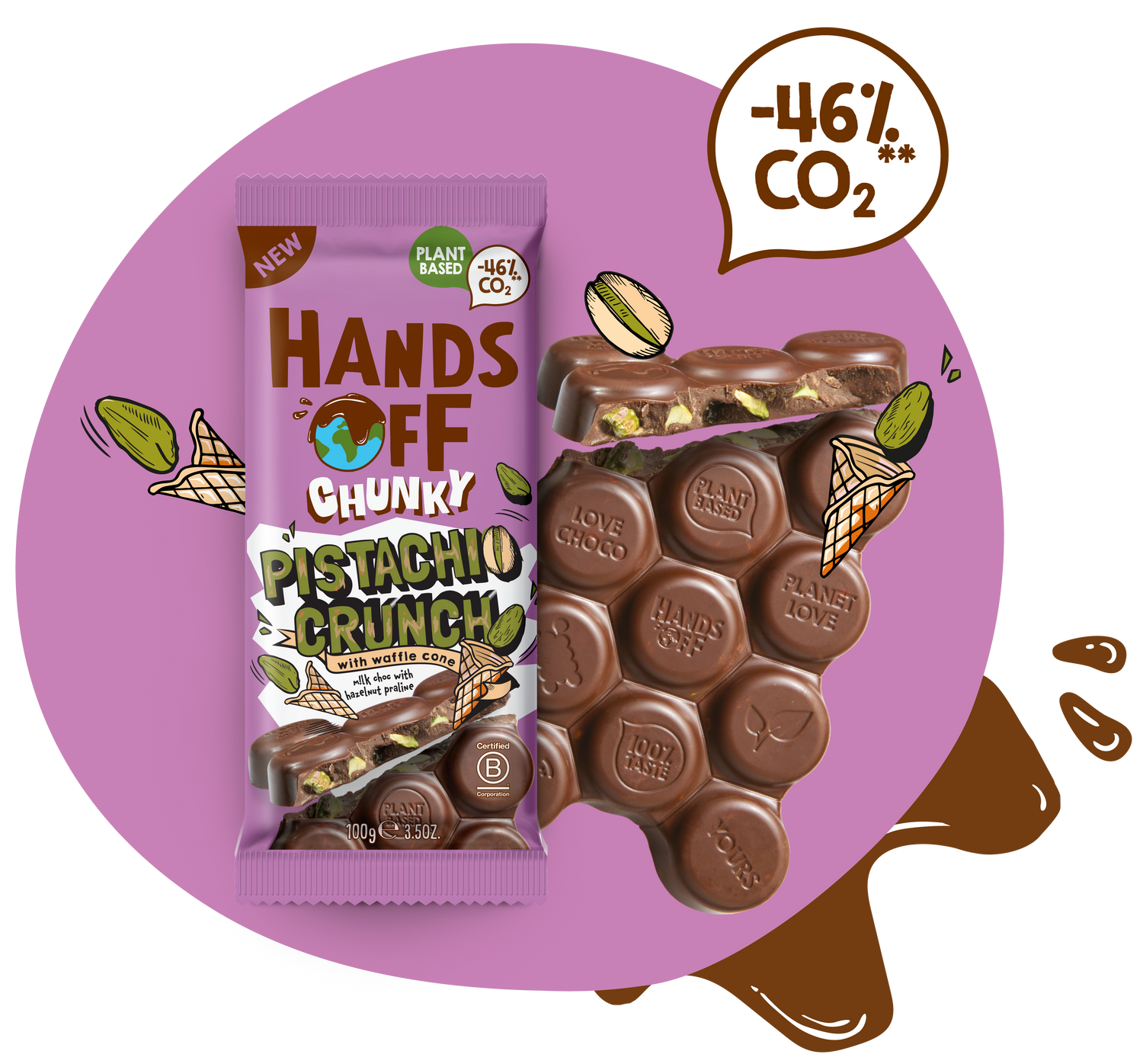 Hands Off Vegan Chunky Pistachio Crunch 100g
