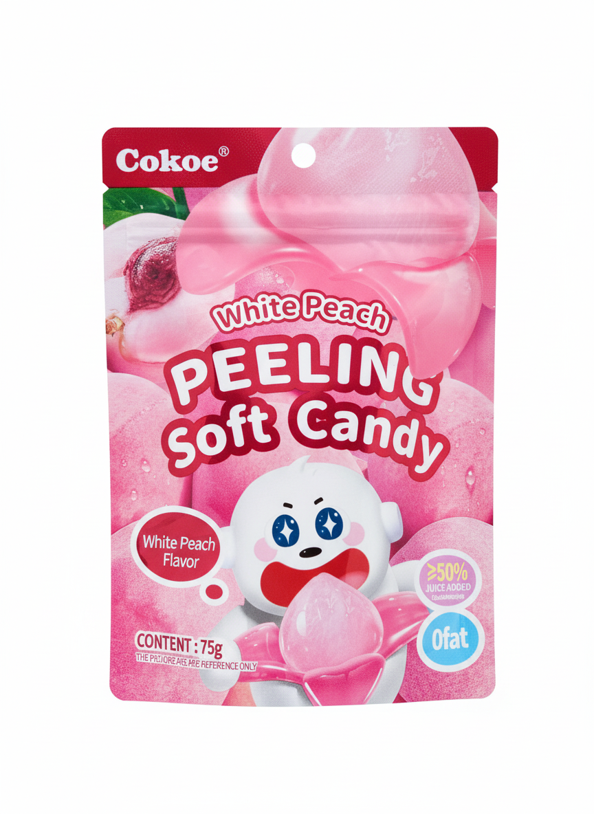 Cokoc Peeling Soft Candy White Peach Halal 75g