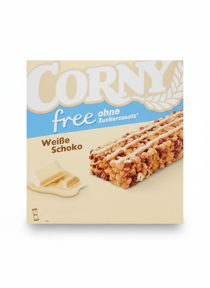 Corny free weiße Schoko, wenig Zucker 6x20g