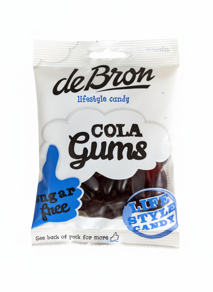 De Bron Cola Gums Sugarfree 100g