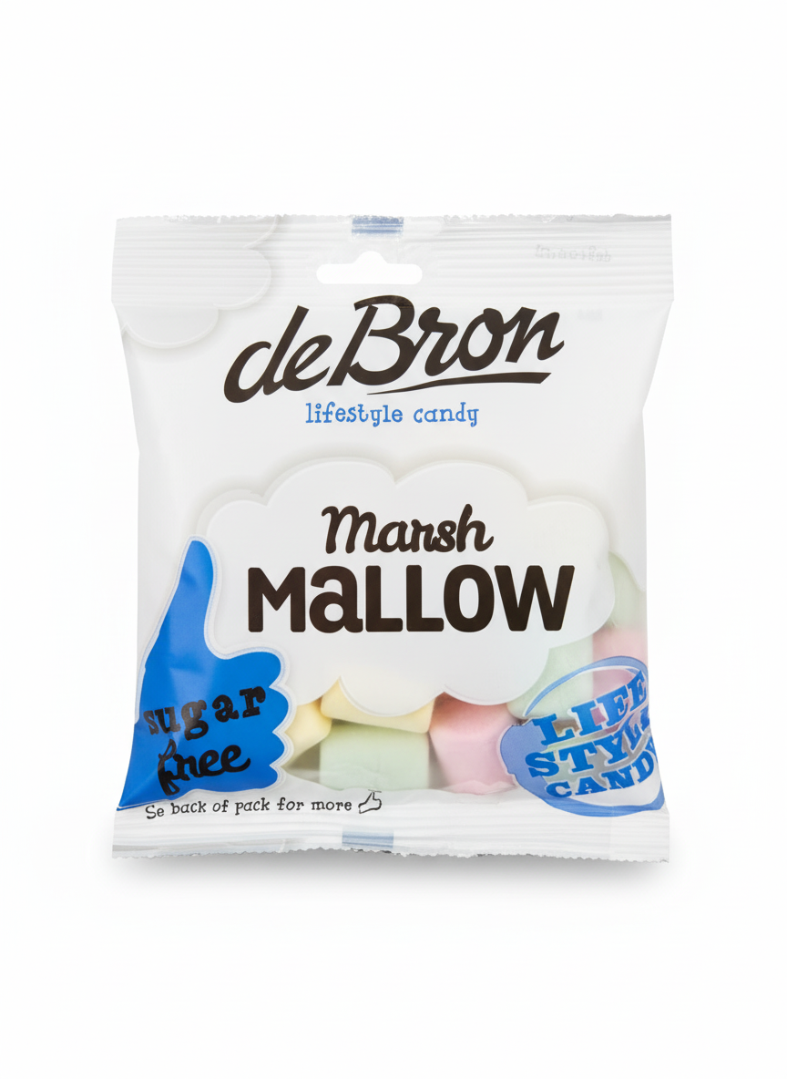De Bron Marshmallow Sugarfree 75g