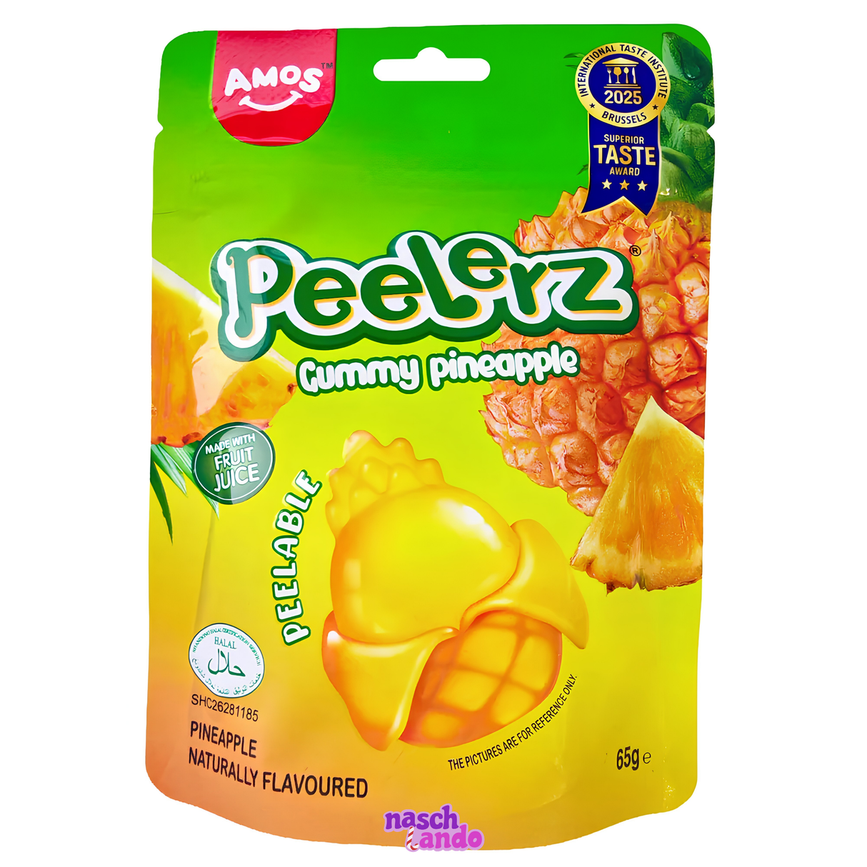 Amos Peelerz Gummy Pineapple HALAL 65g