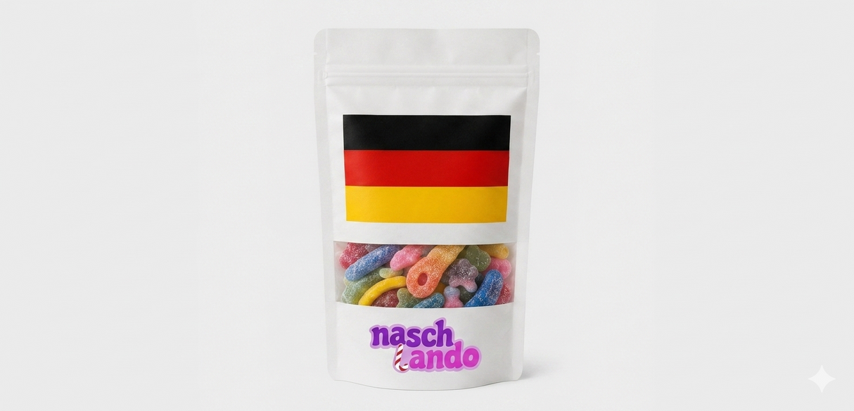 Naschlando Fruchtgummi WM Bag mit Flagge - 100g
