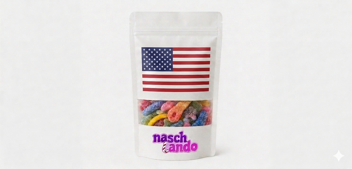 Naschlando Fruchtgummi WM Bag mit Flagge - 100g