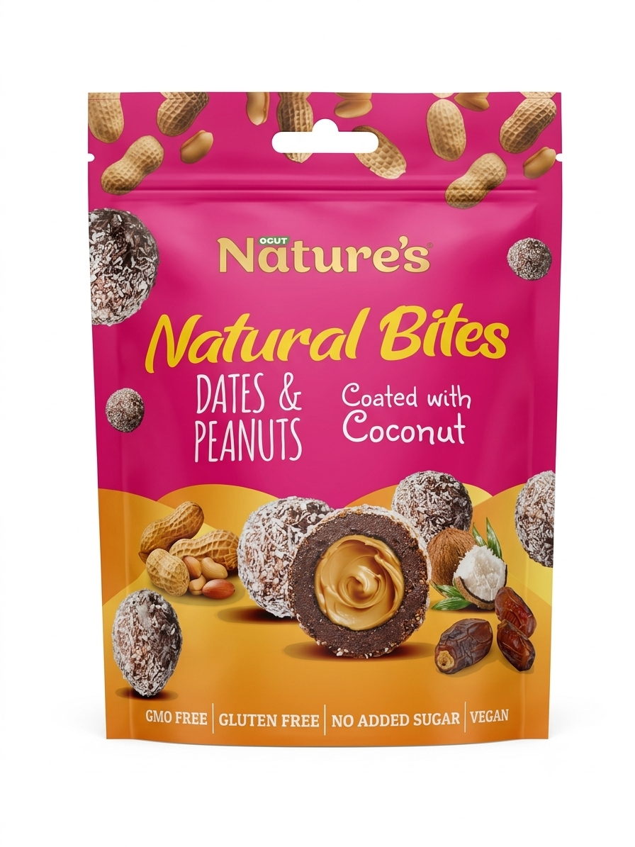Natural Bites DATES & Peanut mit Kokos 96g