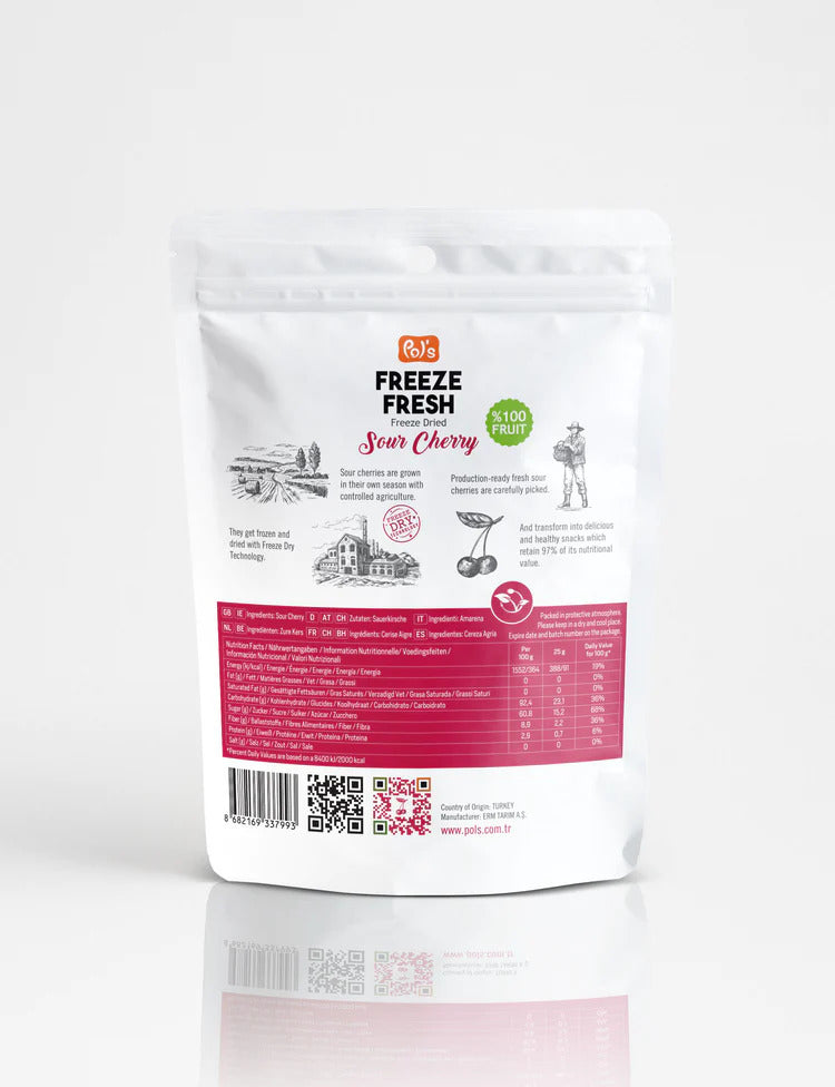 Pol's FREEZE FRESH Gefriergetrocknete Fruchtchips Sauerkirschen 25g