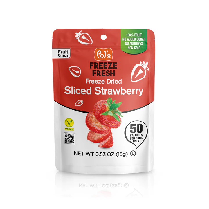 POL'S FREEZE FRESH Gefriergetrocknete Fruchtchips Erdbeerscheiben 15g