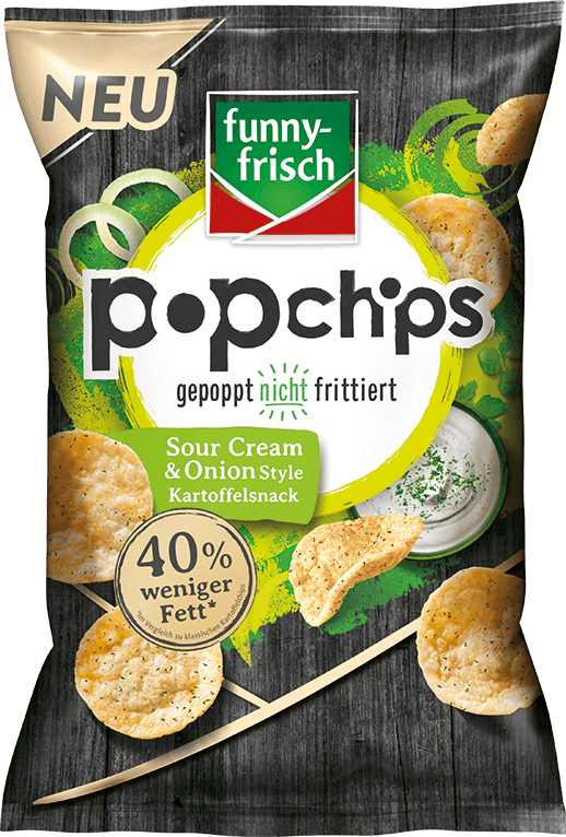 funny-frisch Popchips Sour Cream & Onion 80g