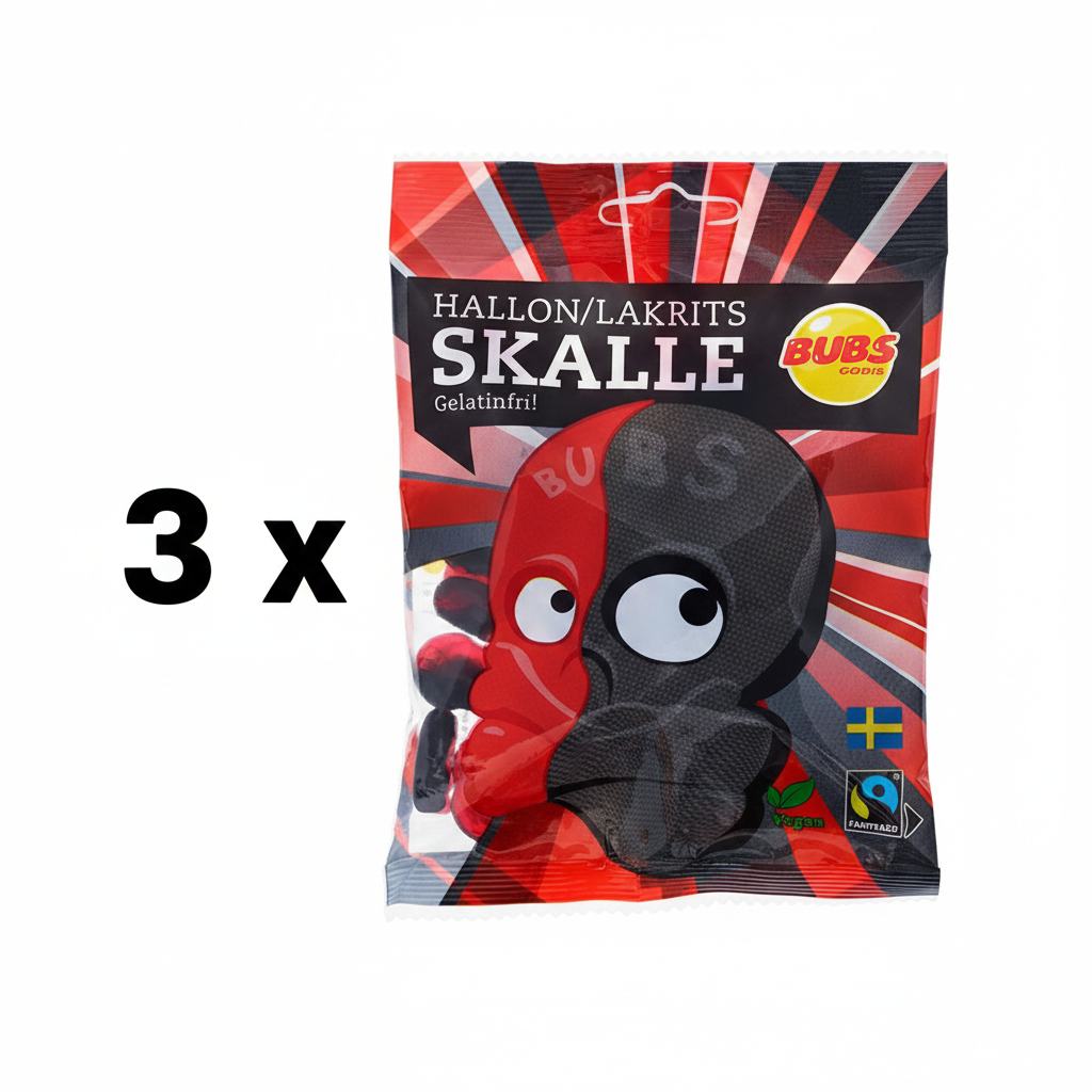 Bubs Skulls Raspberry Liquorice 90g