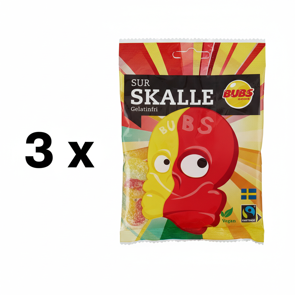 Bubs Sur Skalle Skulls Sour Fruity 90g