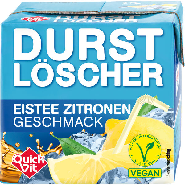 QuickVit Durstlöscher Eistee Zitrone 500ml