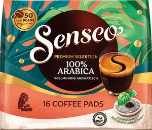 Senseo Kaffeepads Premium Selektion 100 % Arabica, 16 Stück