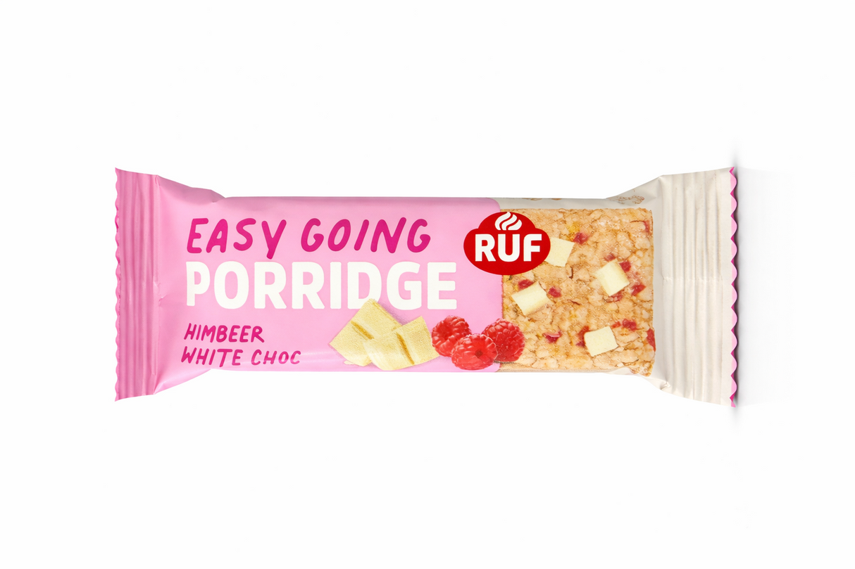 RUF Easy Going Porridge Himbeer White Choc 40g