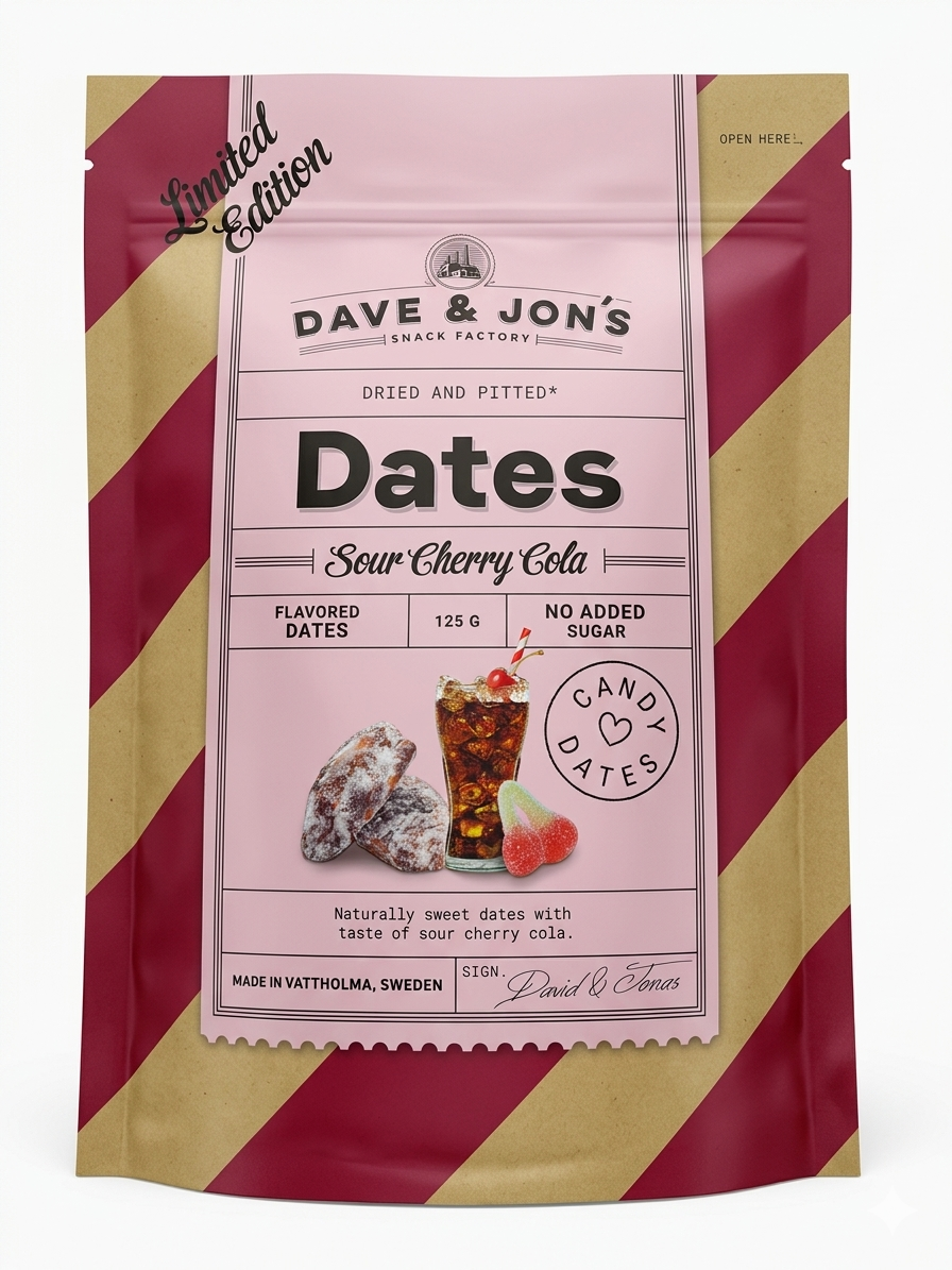 Dave & Jons Dates Sour Cherry Cola 125g