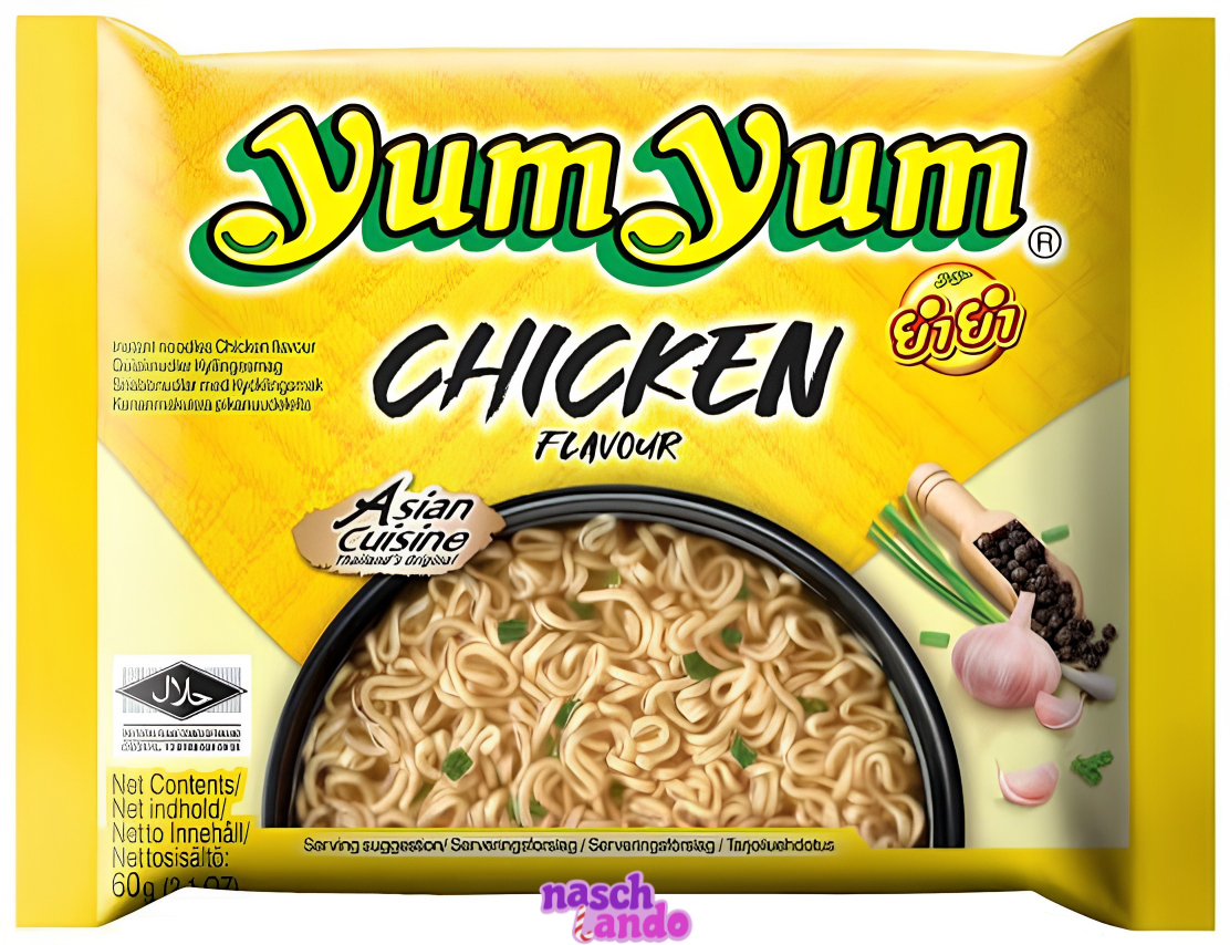 Yum Yum Instant-Nudel-Suppe Chicken, Huhn, 60g