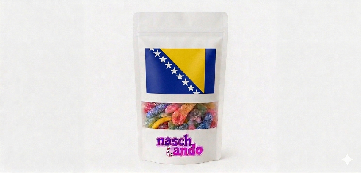 Naschlando Fruchtgummi WM Bag mit Flagge - 100g