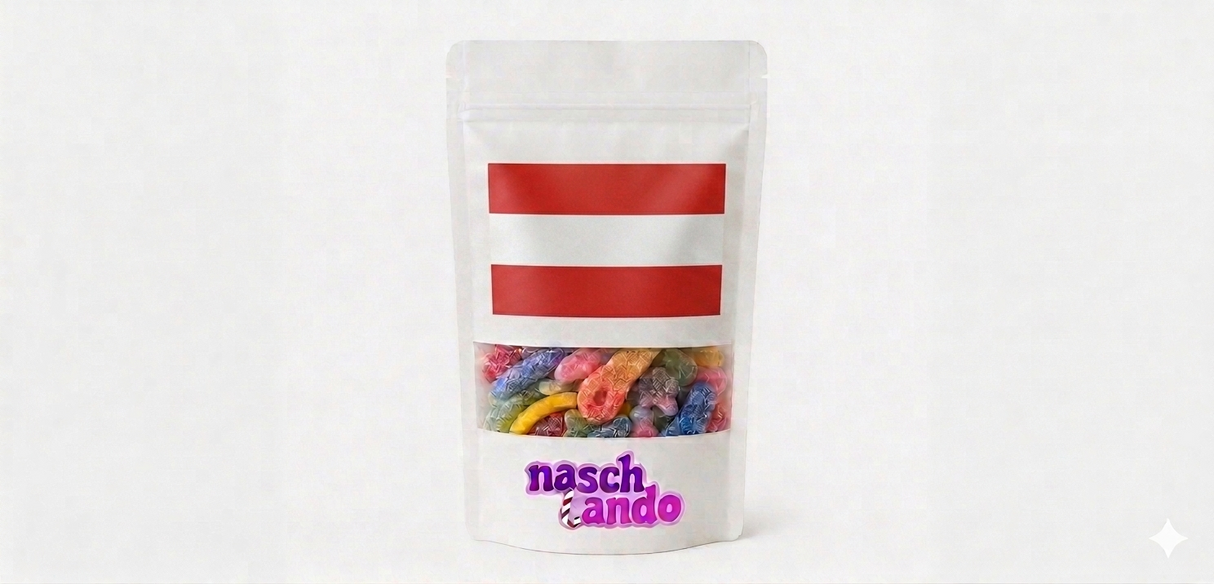 Naschlando Fruchtgummi WM Bag mit Flagge - 100g