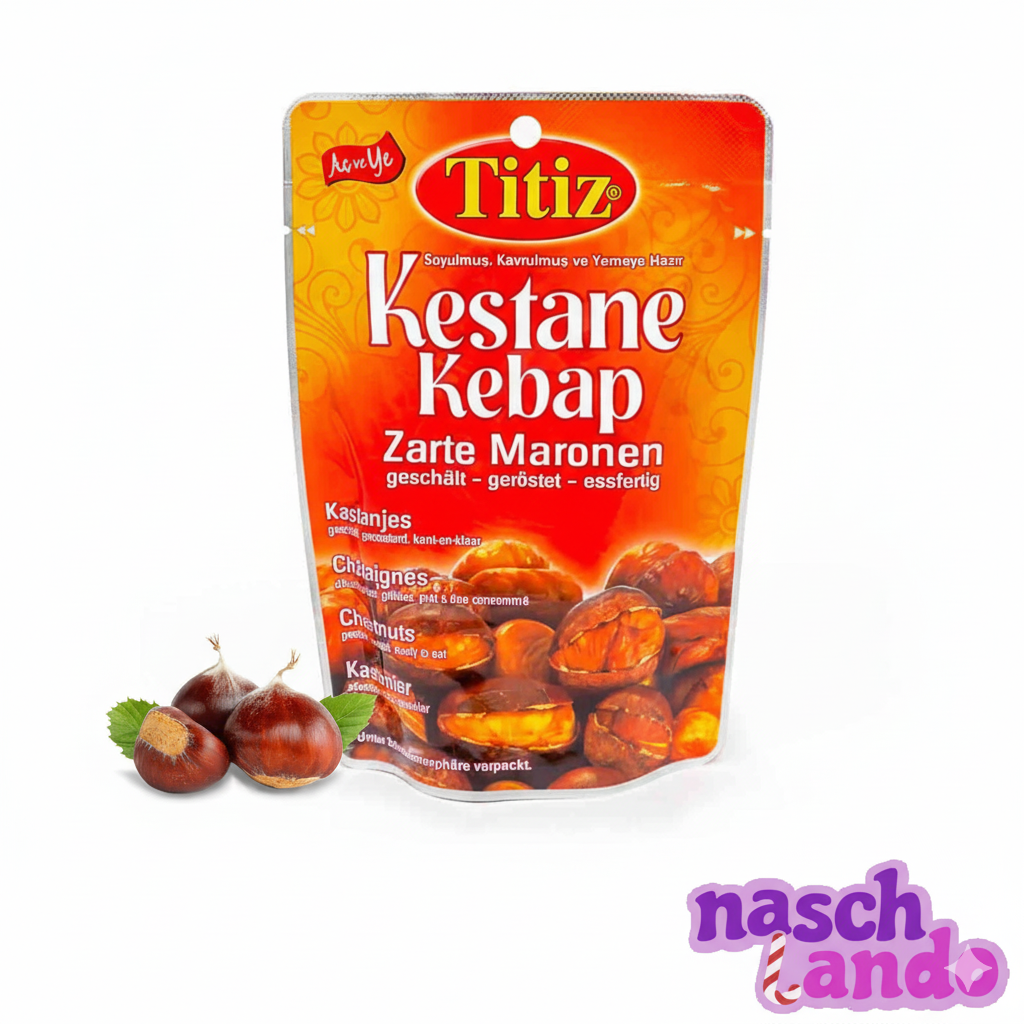 Titiz | Kestane Kebap – Zarte Maronen - geschält, geröstet & essfertig - 125 g