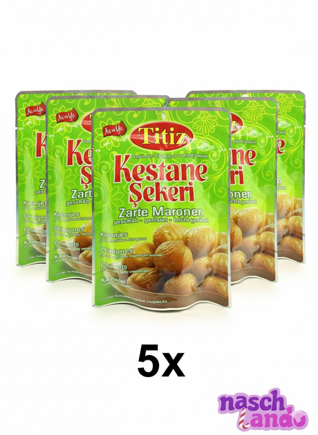 Titiz | Kestane Şekeri – Zarte Maronen - geschält, geröstet & leicht gesüßt 125 g