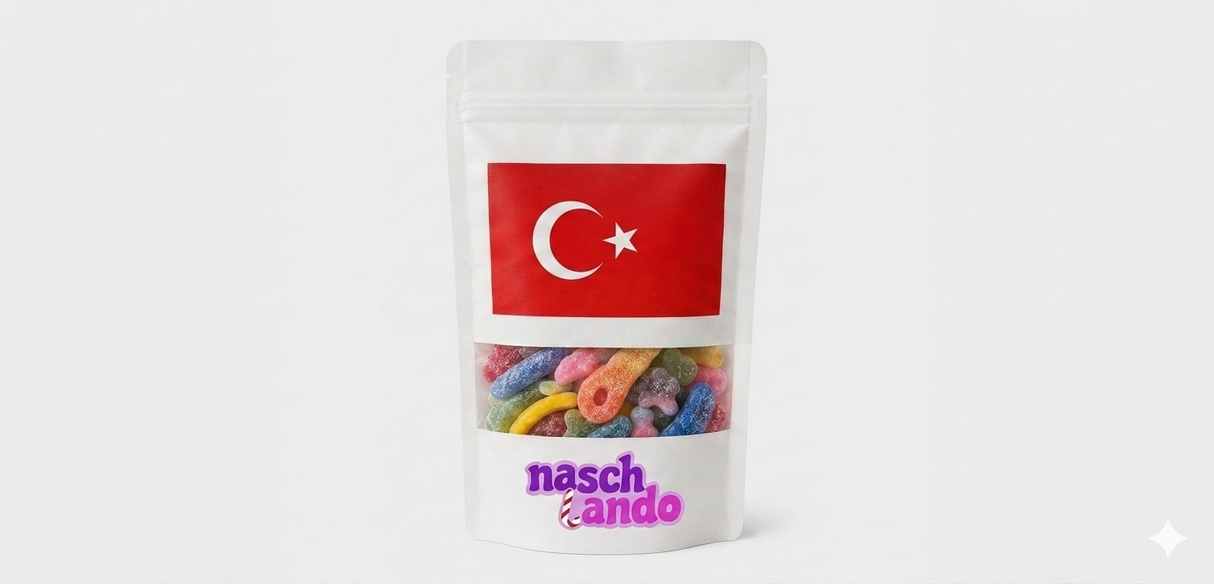 Naschlando Fruchtgummi WM Bag mit Flagge - 100g