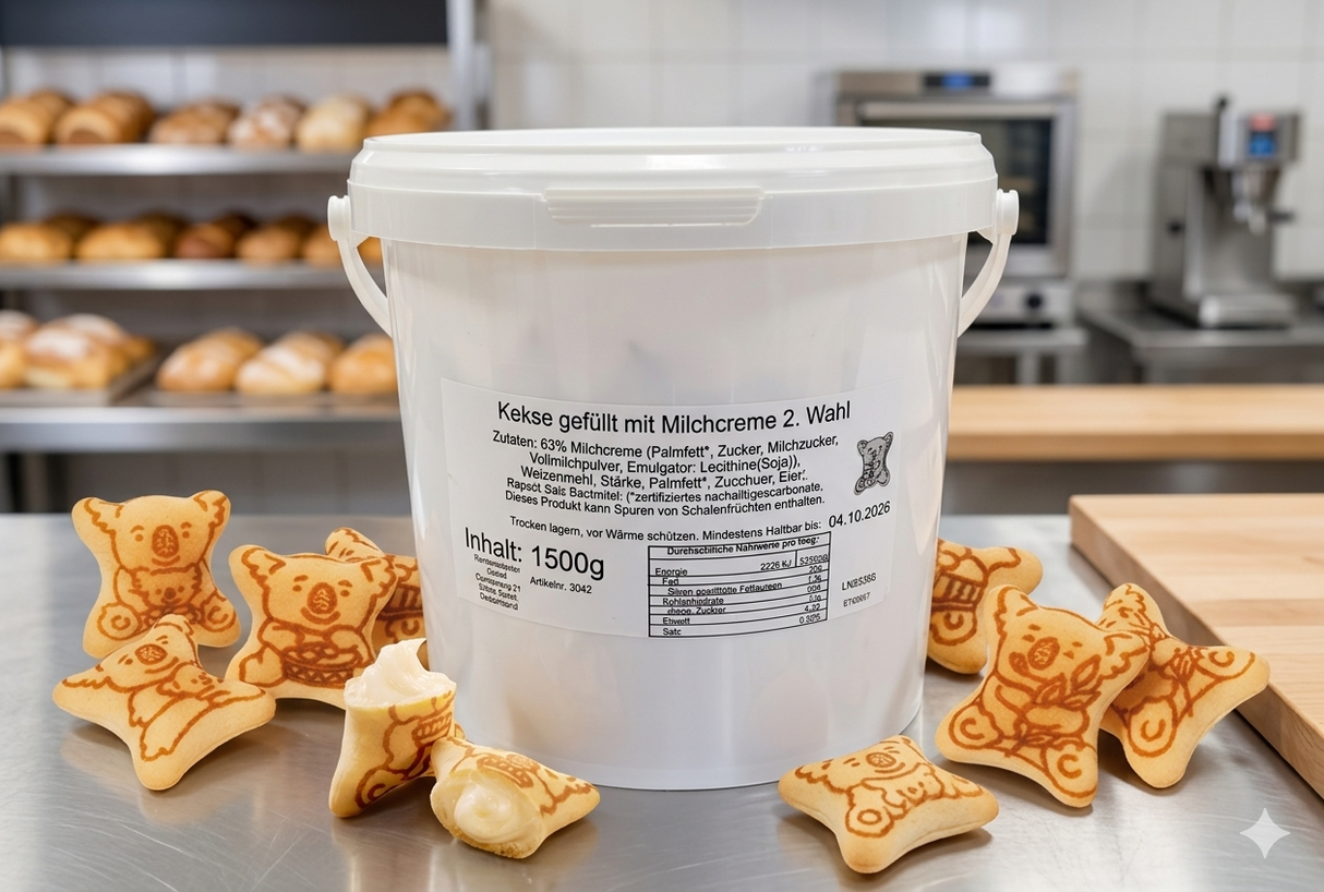 KuchenMeister Koala mit Milchcreme 1,5kg-Eimer - 2. Wahl/B-Ware