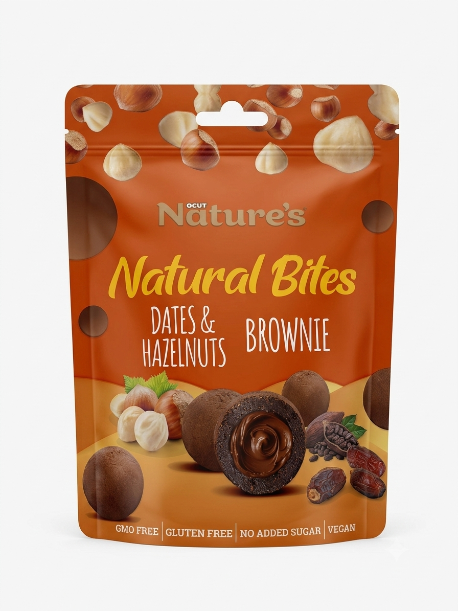 Natural Bites DATES & HAZELNUT BROWNIE 96g