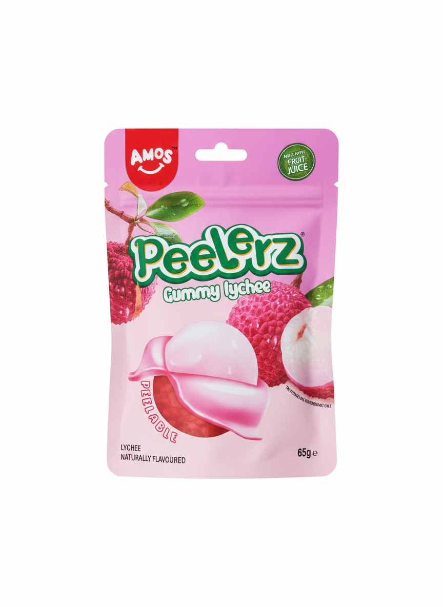 Amos Peelerz Gummy Lychee 65g