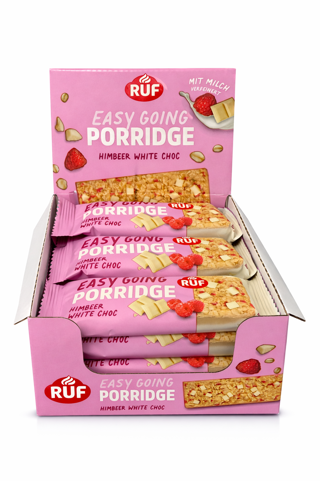 RUF Easy Going Porridge Himbeer White Choc 40g